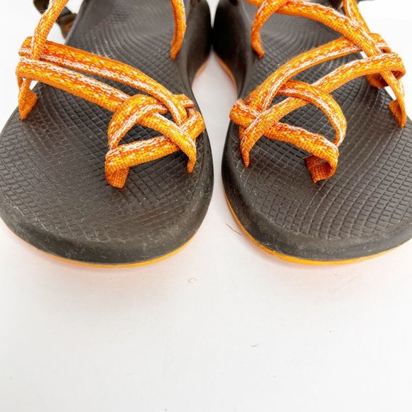 Chaco ZX/2 Classic Sandals Sz 8 Women's Orange Stripe Outdoor River Shoes - Picture 3 of 9